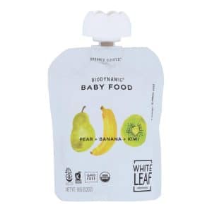 White Leaf Provisions - Baby Food Pear Banana Kiwi - Case Of 6 - 3.2 Oz