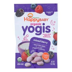 Happy Baby Happy Yogis Organic Superfoods Yogurt & Fruit Snacks Mixed Berry - 1 Oz - Case Of 8