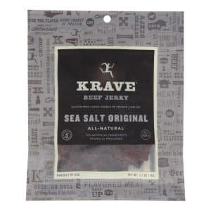 Krave Beef Jerky - Sea Salt Original - Case Of 8 - 2.7 Oz