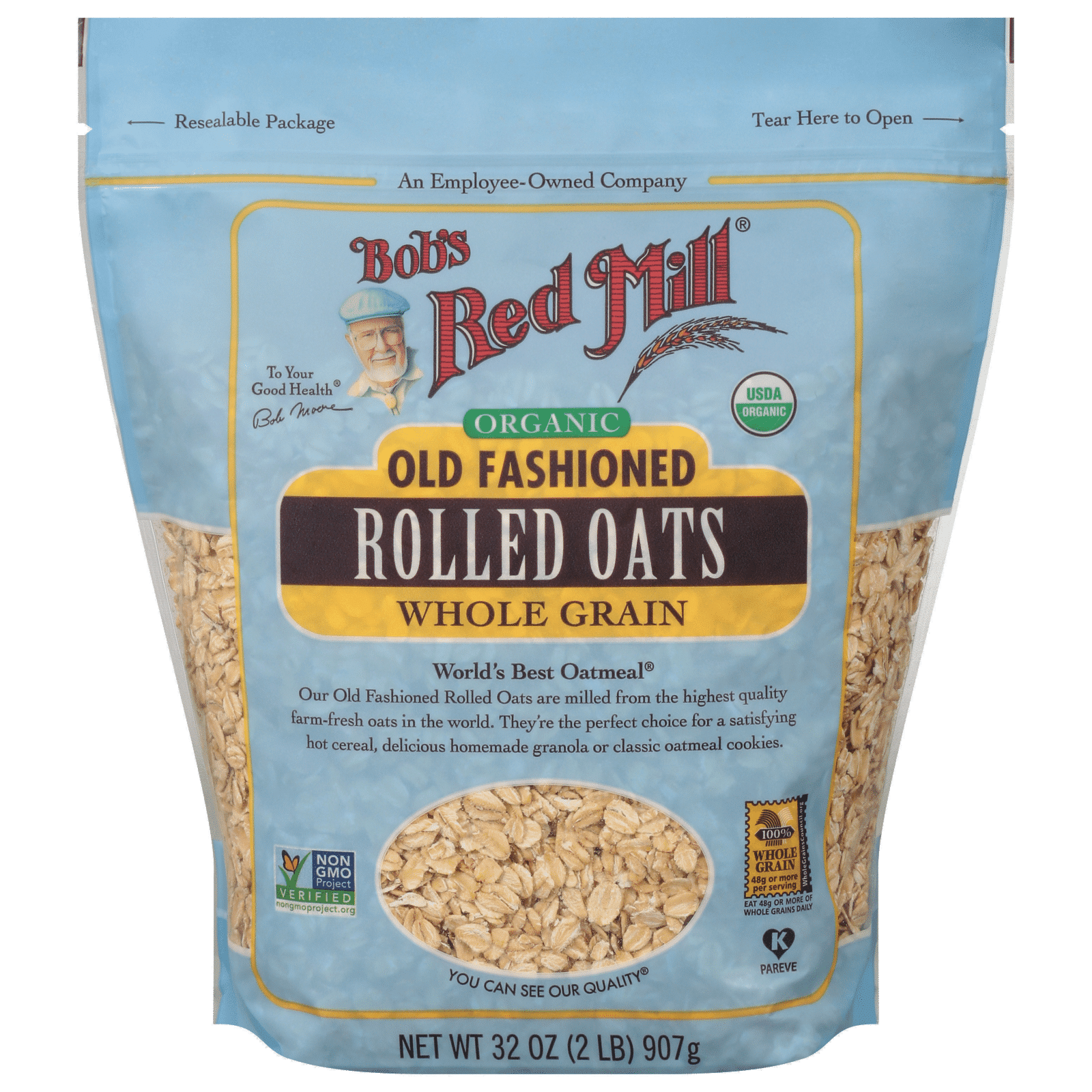 Bob's Red Mill Organic Old Fashioned Whole Grain Rolled Oats