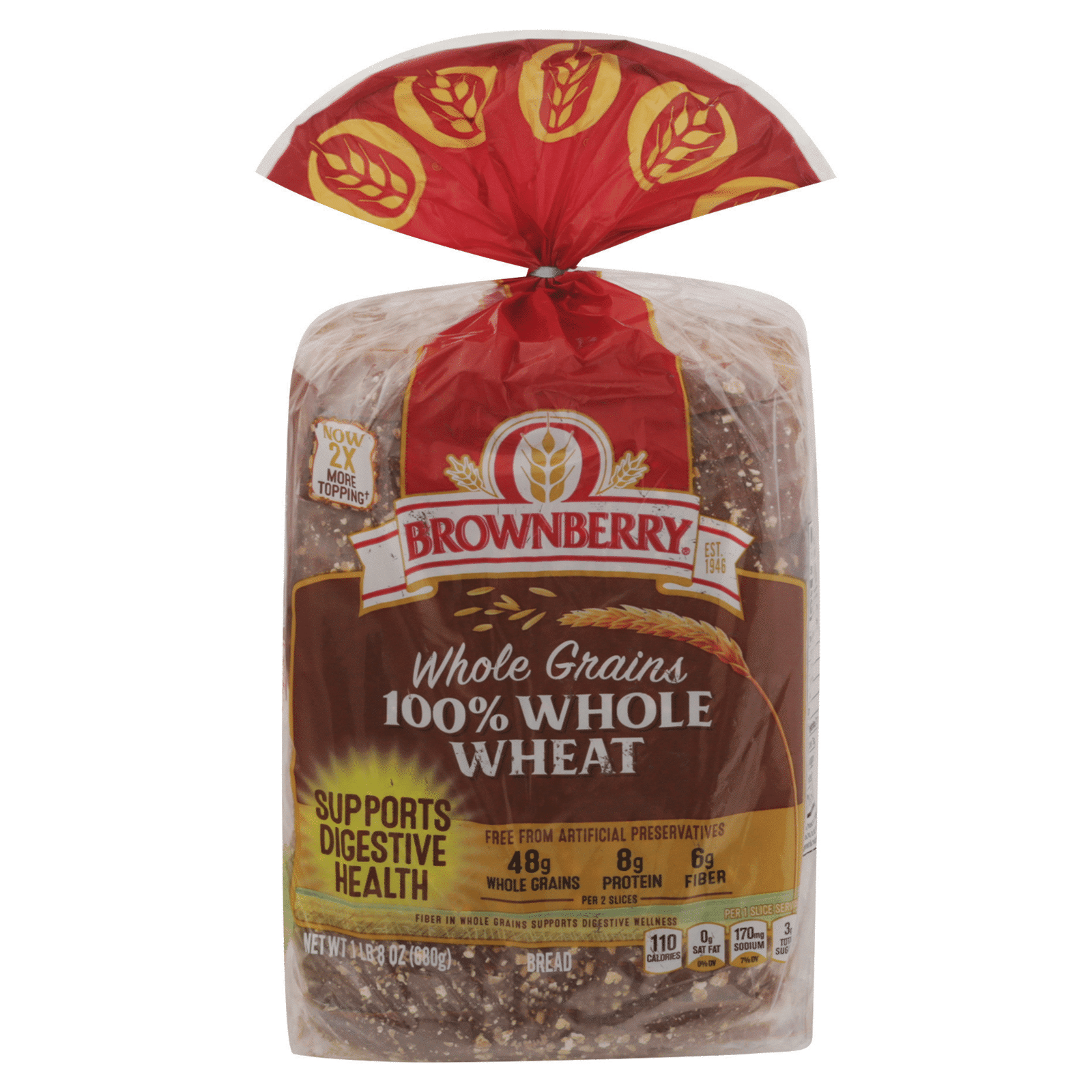 Brownberry Whole Grains Bread 100% Whole Wheat