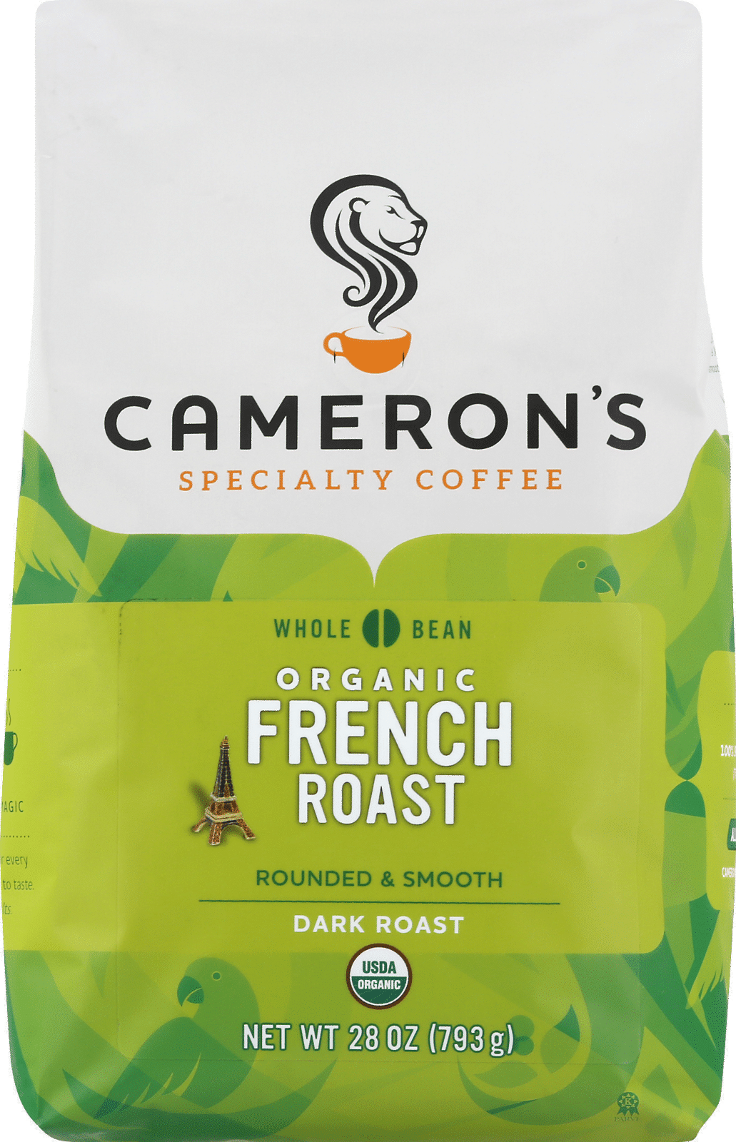 Cameron's Smooth Coffee French Dark Roast Whole Bean Coffee Organic