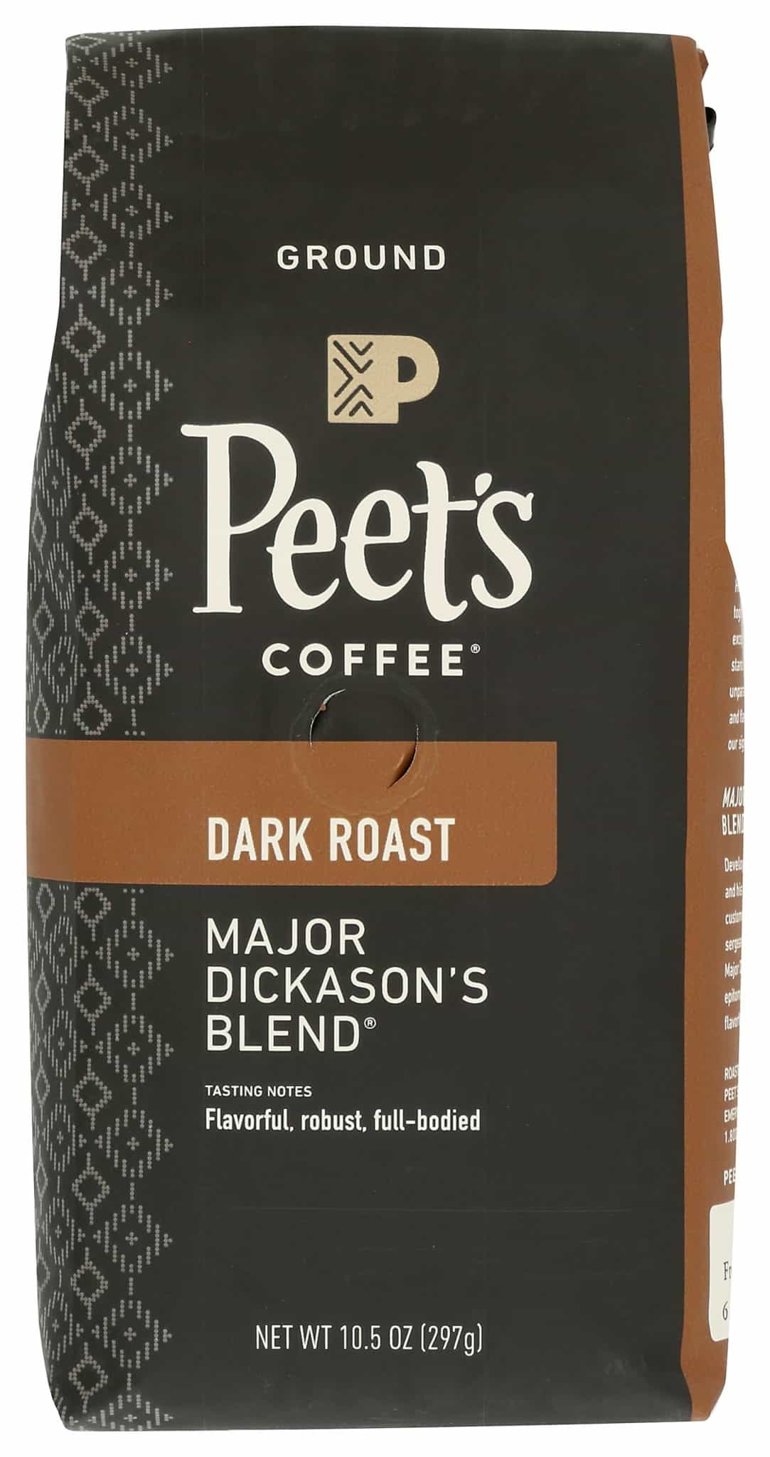 Peet's Coffee Ground Dark Roast Major Dickason's Blend Coffee