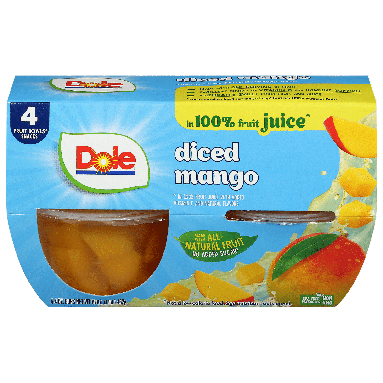Dole Diced Mango In 100% Fruit Juice
