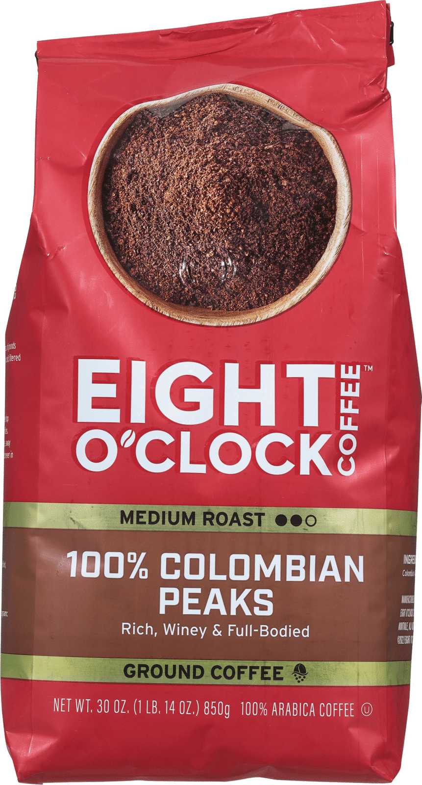Eight O'Clock Coffee Medium Roast Ground 100% Colombian Peaks Coffee