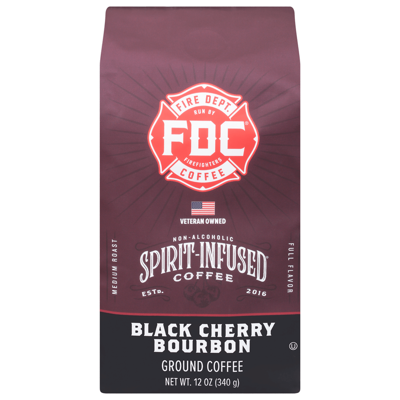 Fire Dept Non-Alcoholic Spirit-Infused Black Cherry Bourbon Ground Coffee