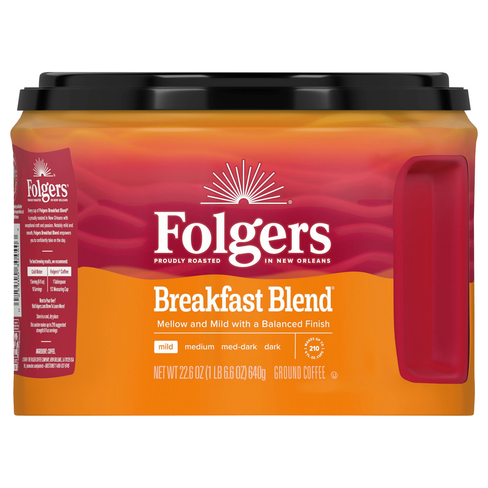 Folgers Breakfast Blend Ground Coffee Smooth And Mild