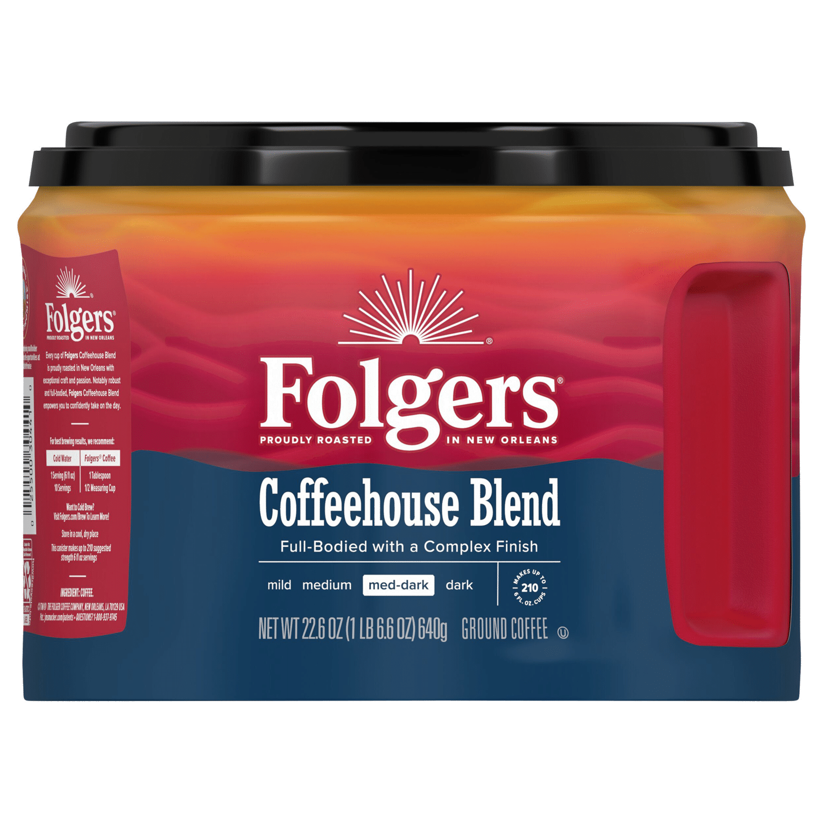Folgers Coffeehouse Blend Ground Coffee Medium Dark Roast