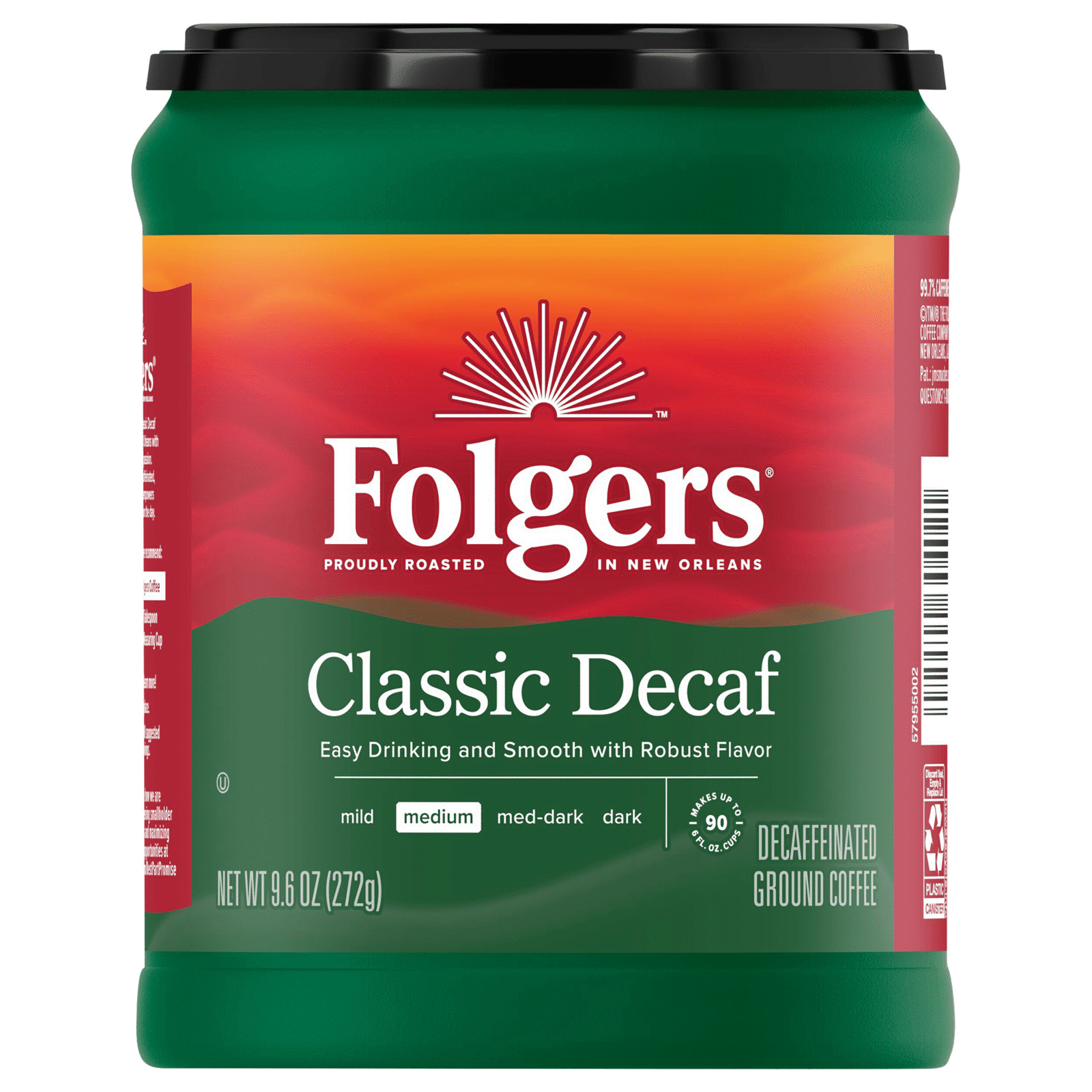 Folgers Decaf Coffee Ground Coffee Classic Medium Roast