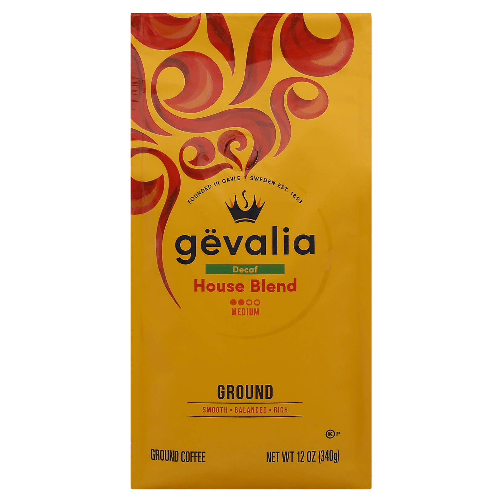 Gevalia House Blend Ground Decaf Coffee, Decaffeinated