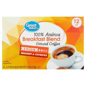 Great Value 100% Arabica Breakfast Blend Medium Ground Coffee
