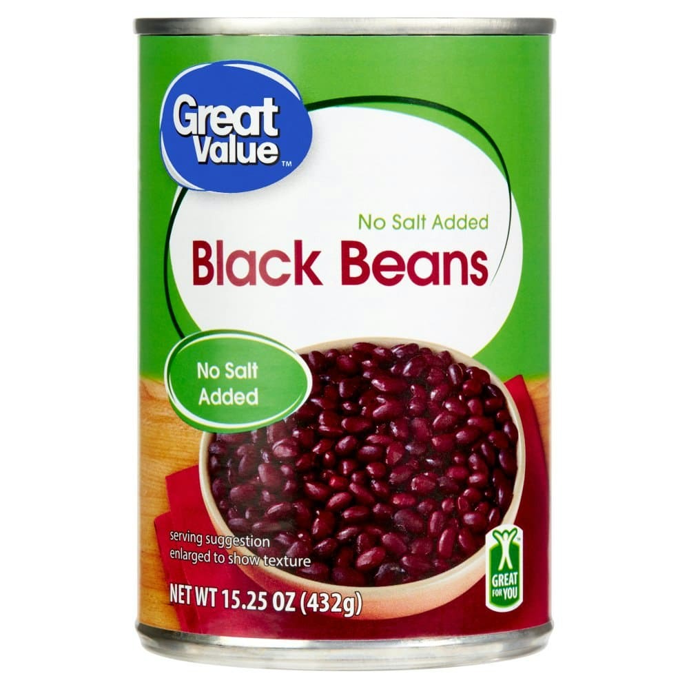 Great Value Black Beans No Salt Added