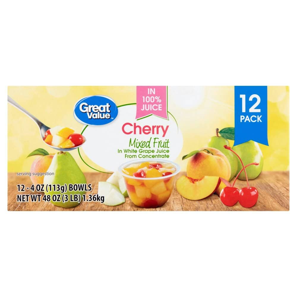Great Value Cherry Mixed Fruit in 100% Juice