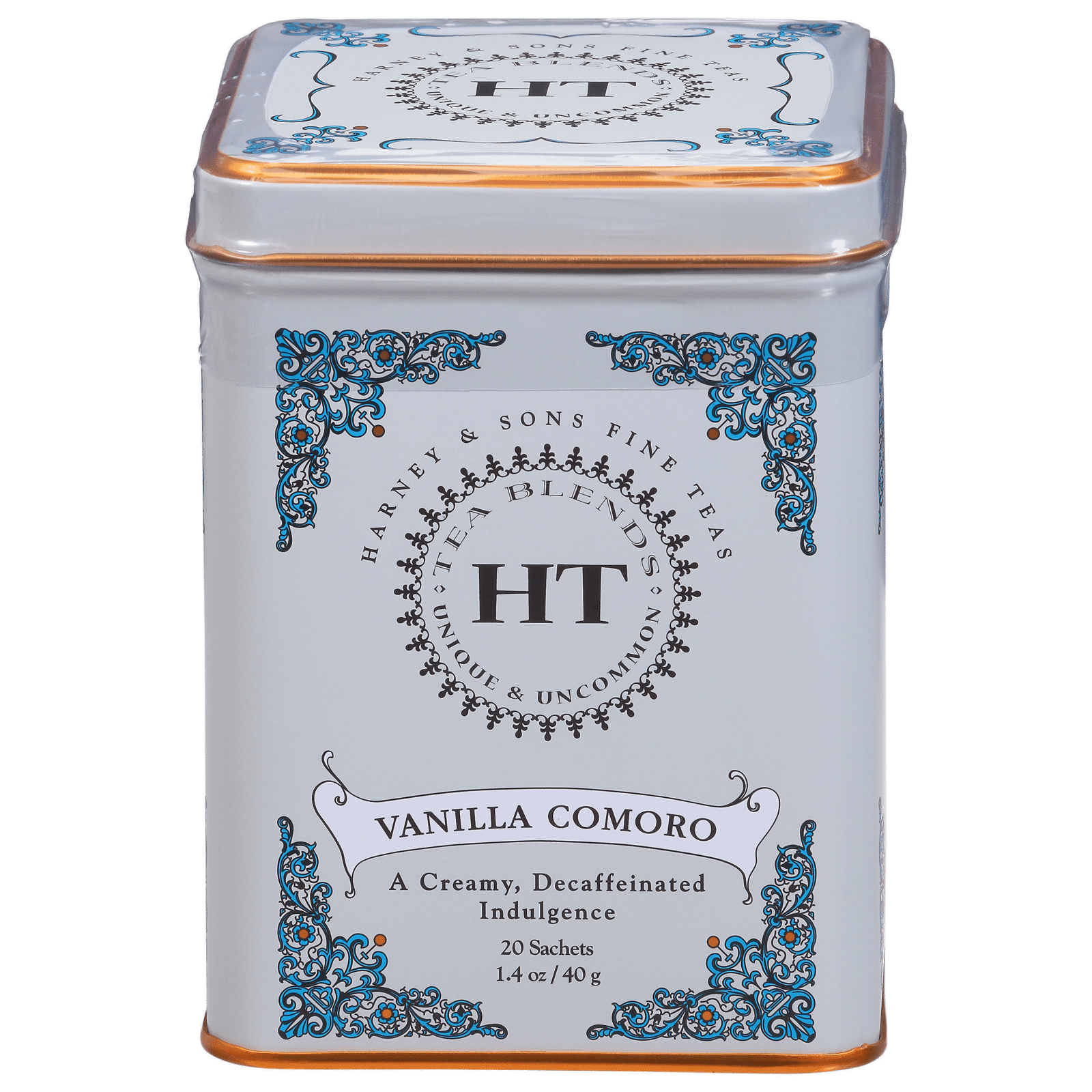 Harney & Sons Black Vanilla Comoro Tea Sachets Decaffeinated