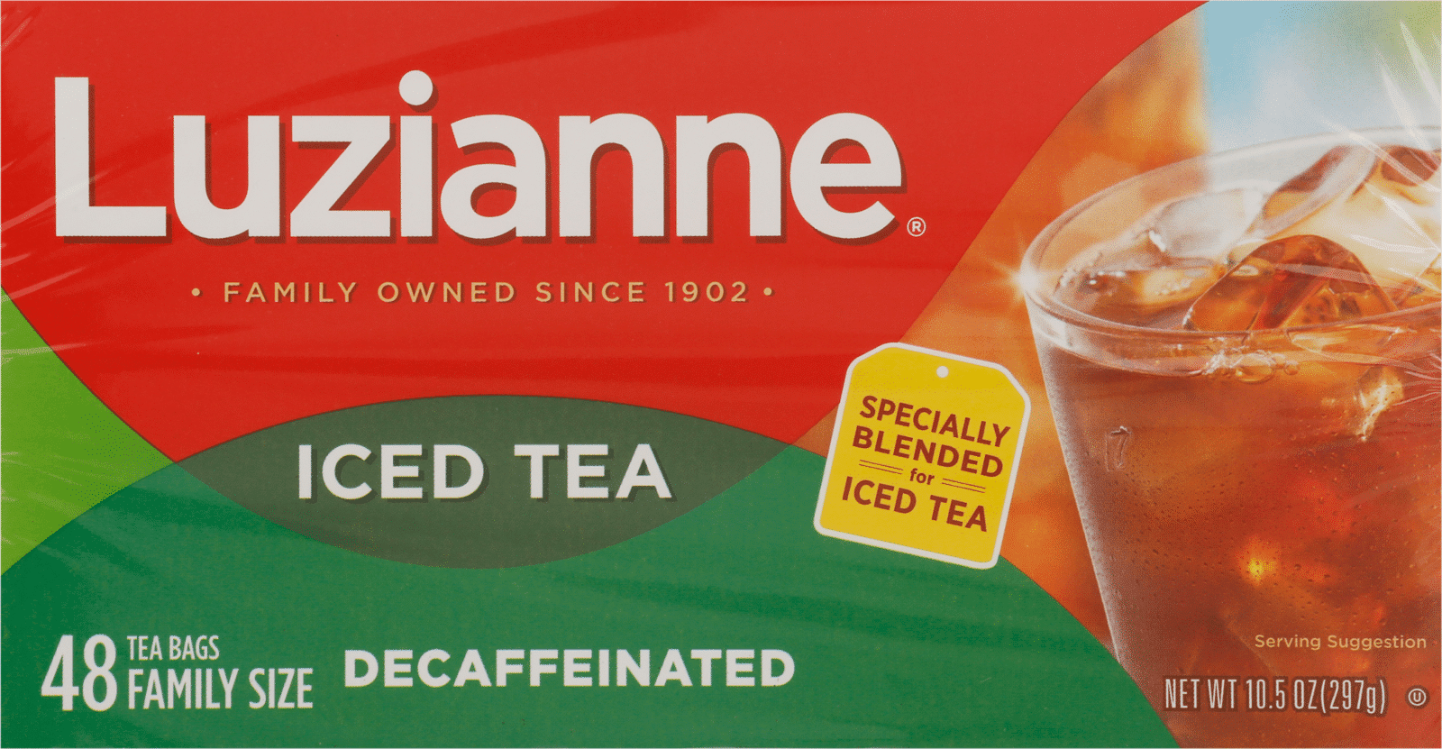 Luzianne Family Size Decaffeinated Iced Tea Bags
