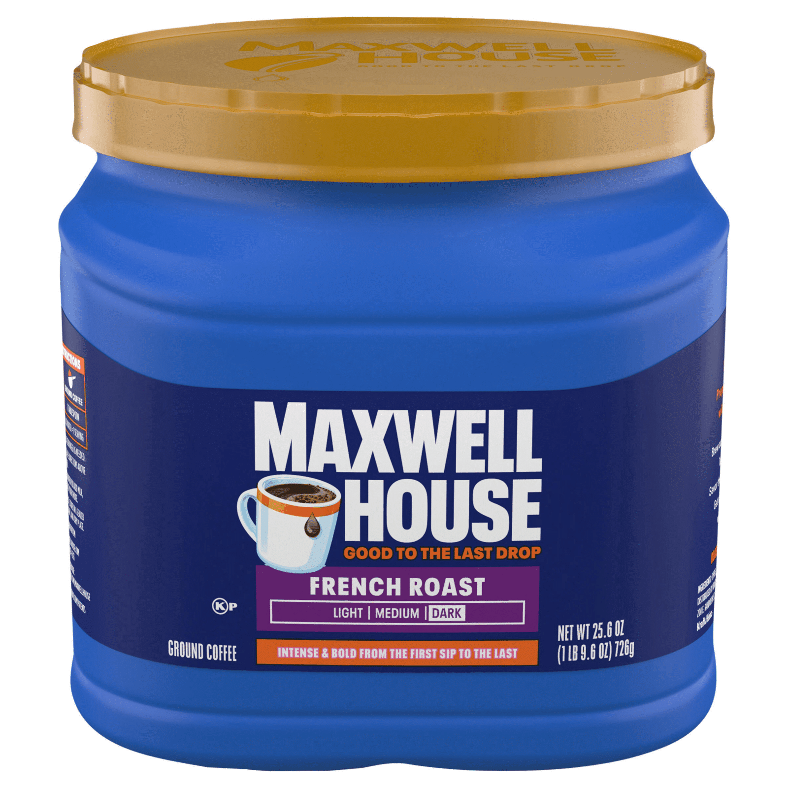 Maxwell House Dark French Roast Ground Coffee Caffeinated