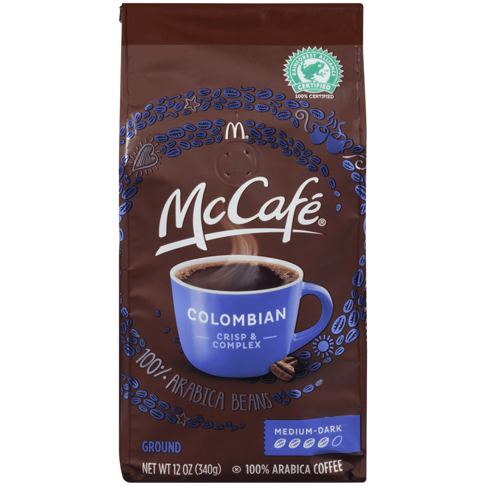 McCafe Ground 100% Arabica Coffee Medium-Dark Roast Colombian