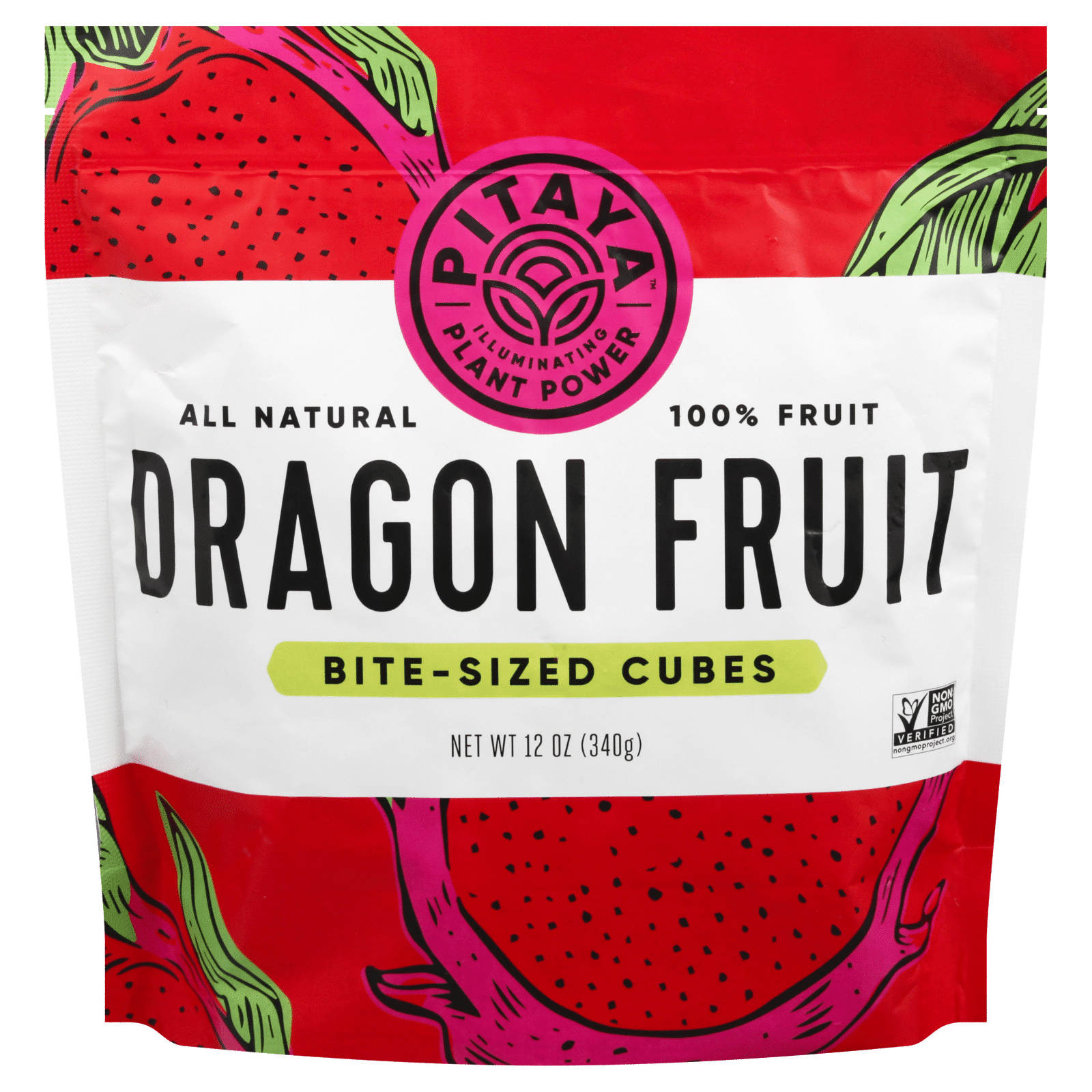 Pitaya Plus All Natural Bite Size Cubes Dragon Fruit