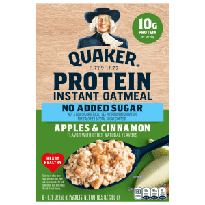 Quaker No Added Sugar Protein Instant Oatmeal Apples & Cinnamon