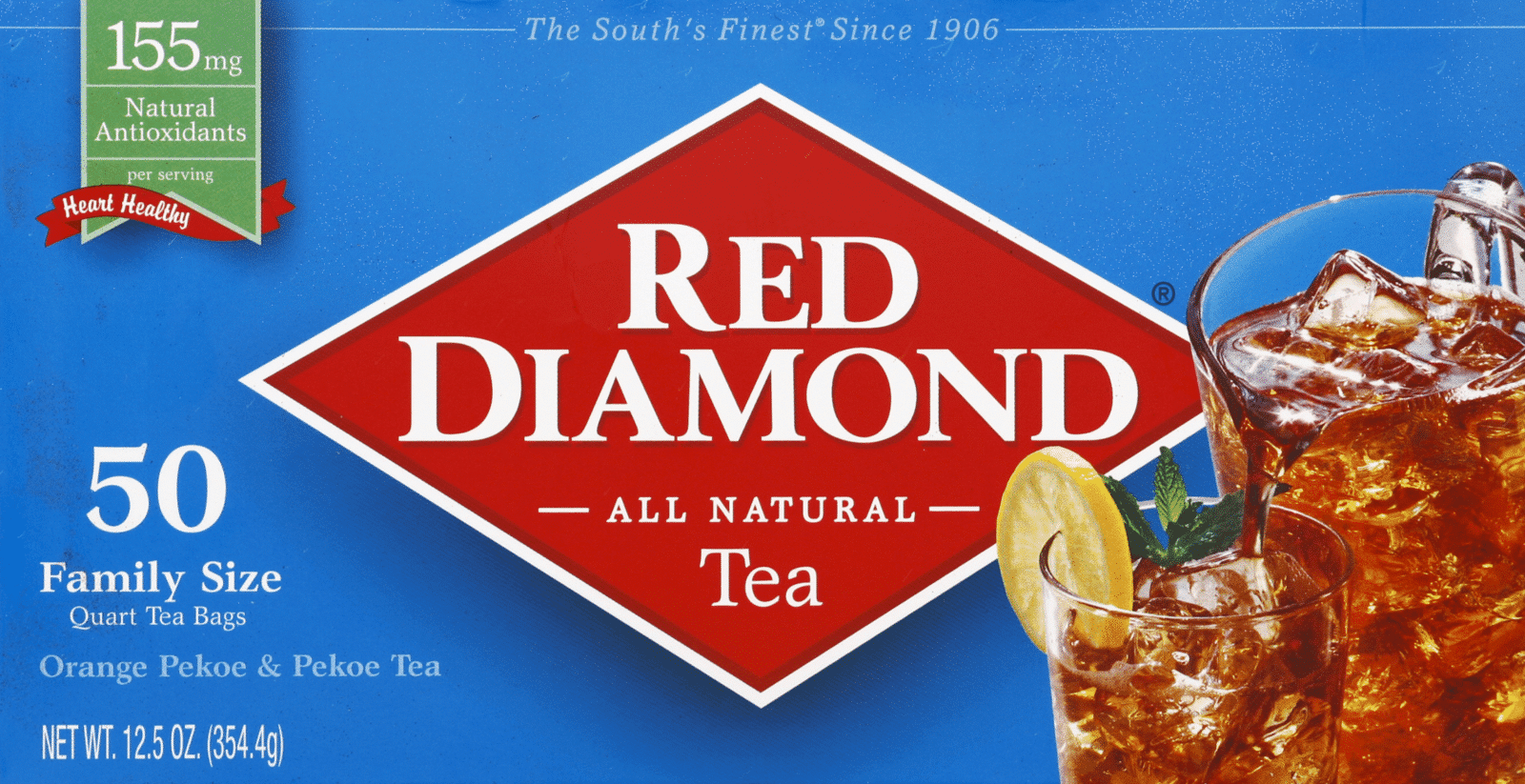 Red Diamond Orange Pekoe & Pekoe Tea Bags 50 Each