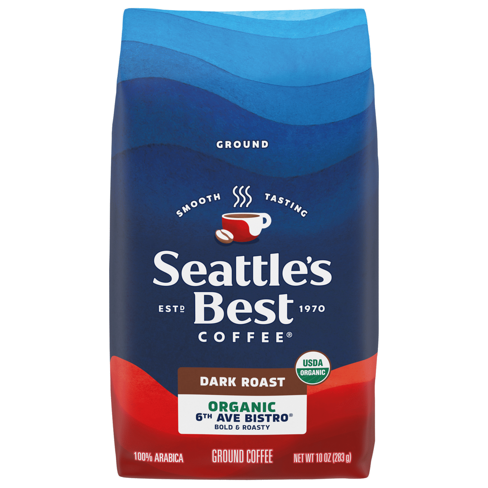 Seattle's Best Coffee 6th Ave Bistro Dark Roast Ground Coffee Organic