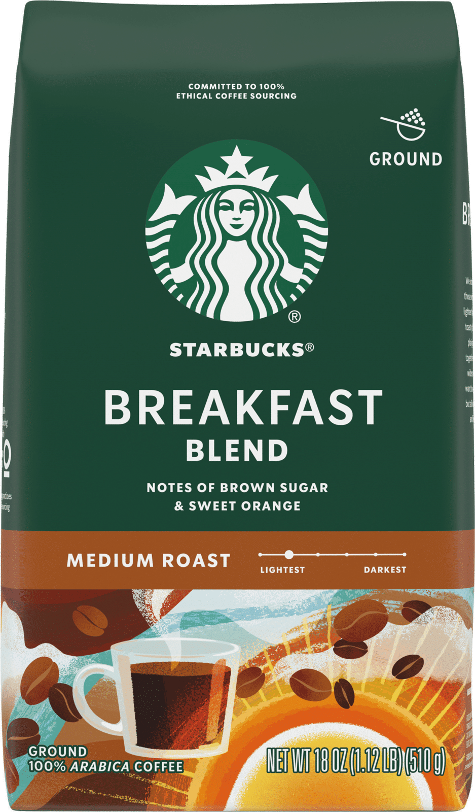 Starbucks Breakfast Blend Medium Roast Ground Coffee