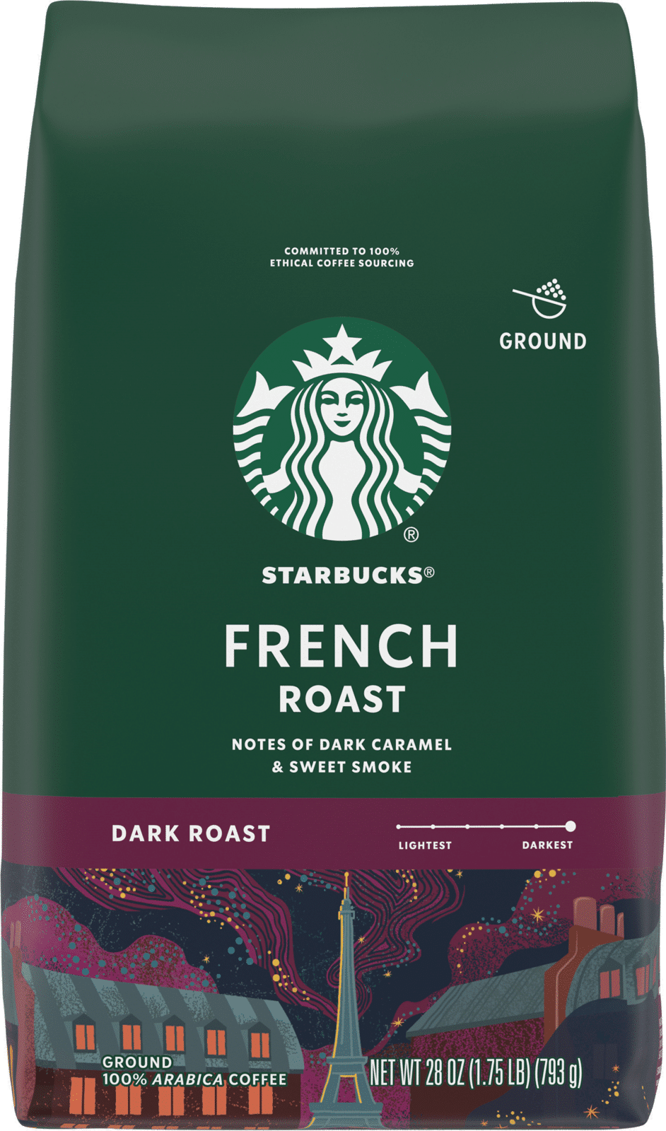 Starbucks Dark Roast Ground 100% Arabica French Roast Coffee