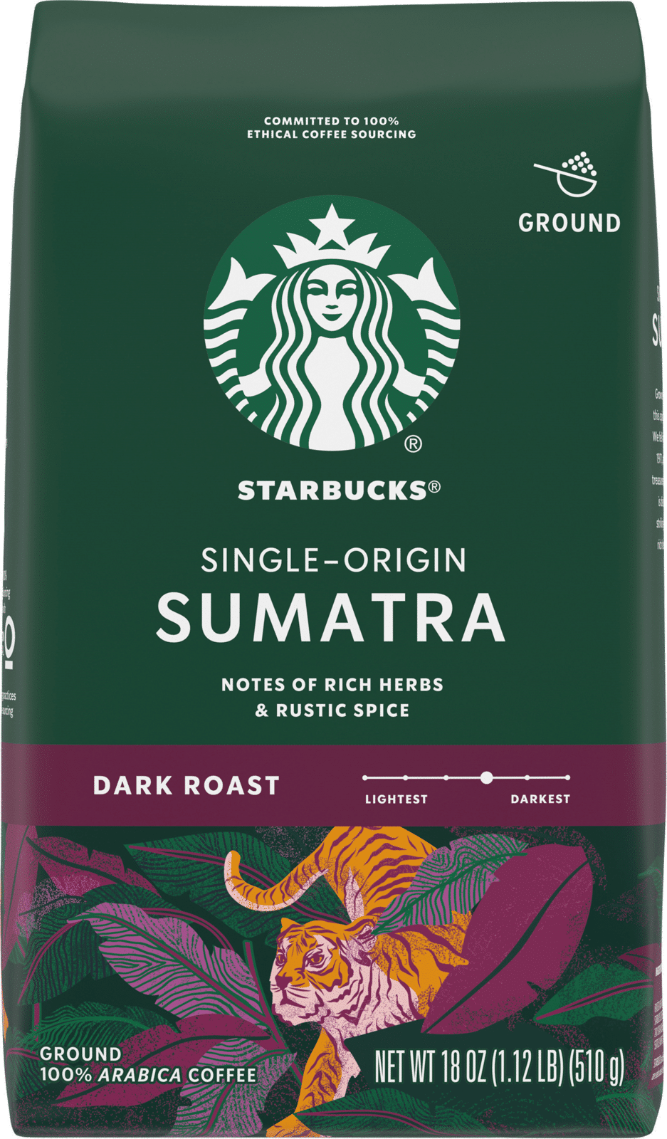 Starbucks Dark Roast Ground Single-Origin Sumatra Coffee