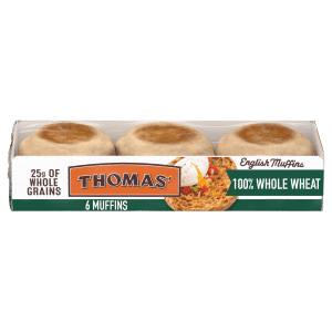 Thomas' ENGLISH MUFFINS 100% WHOLE WHEAT