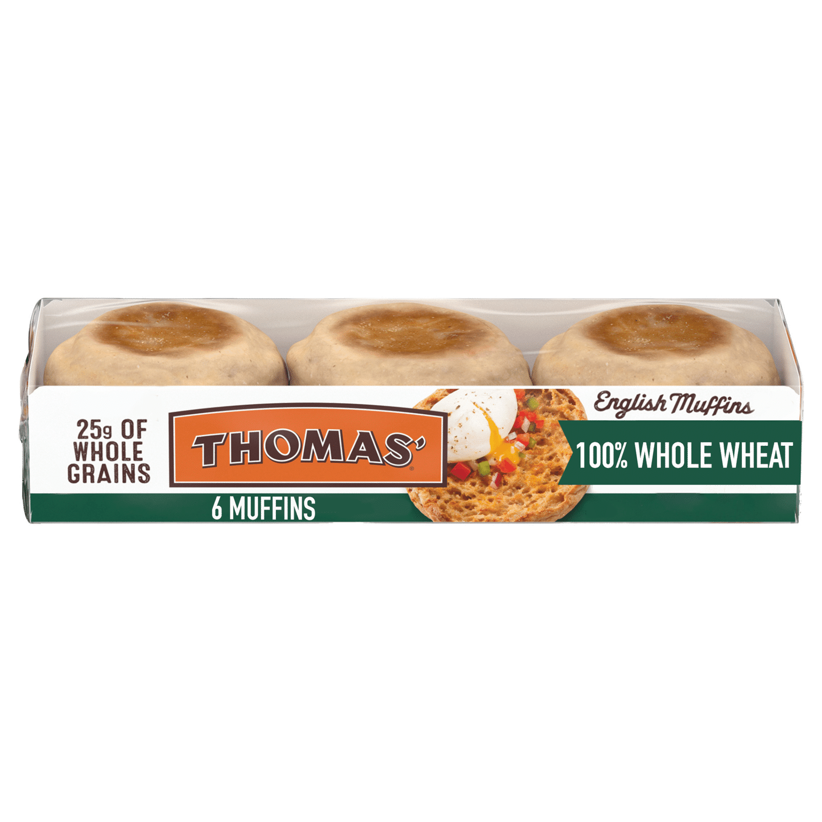 Thomas' ENGLISH MUFFINS 100% WHOLE WHEAT